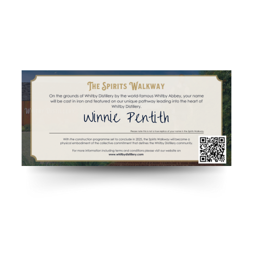 Whitby Distillery Walkway Certificate