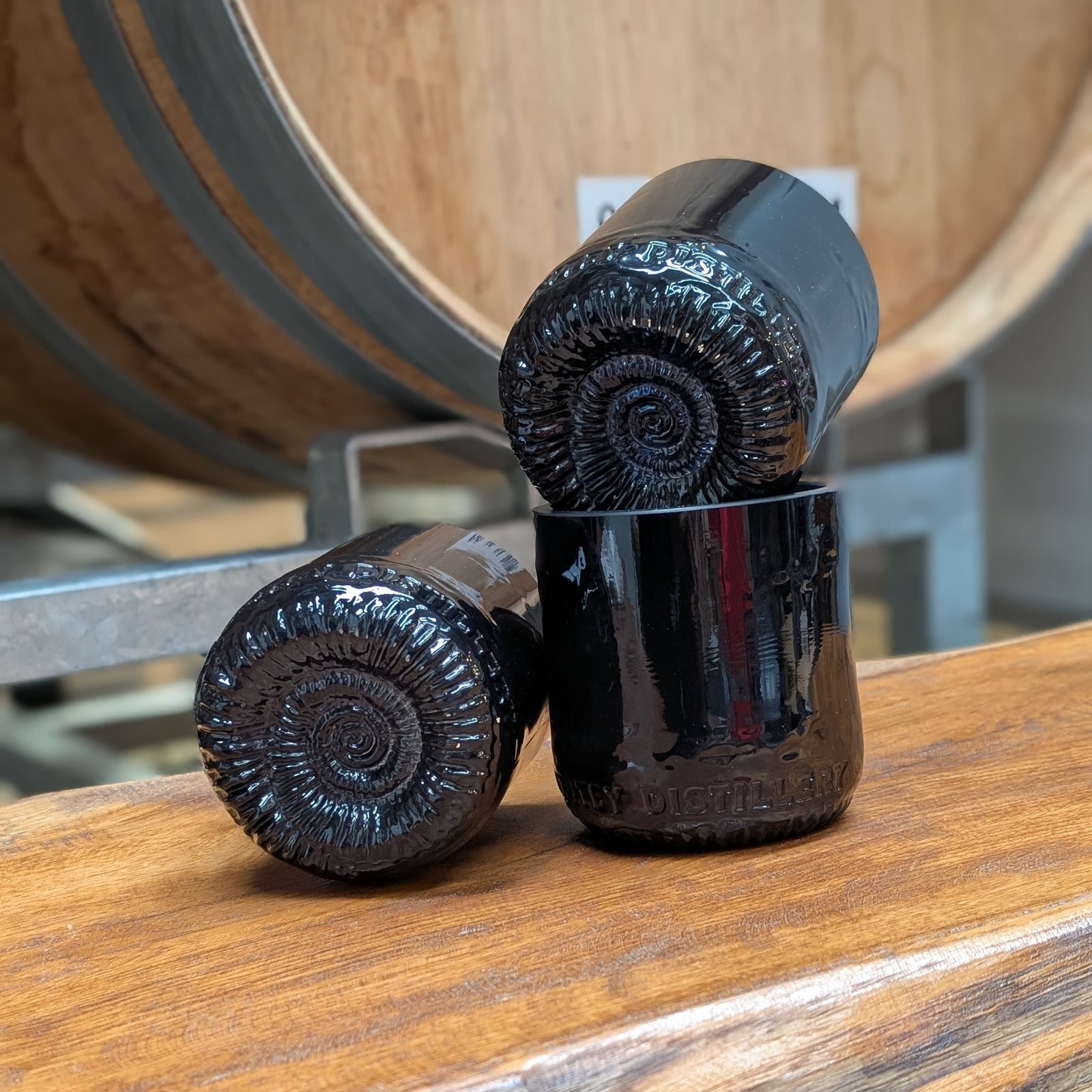 Whitby Ammonite Tumbler Glass - Gothic Edition