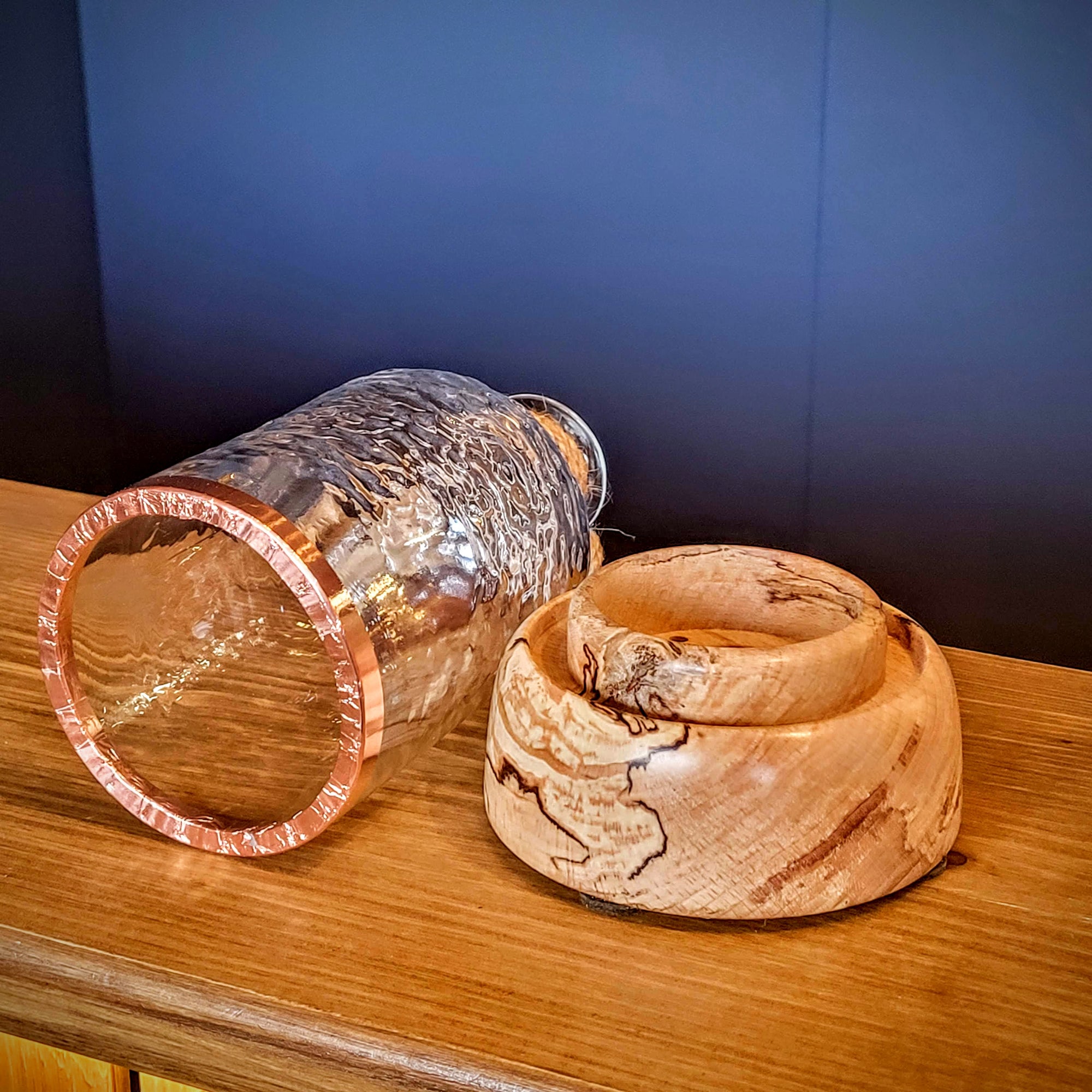 Whitby Distillery Upcycled Bottle Tealight