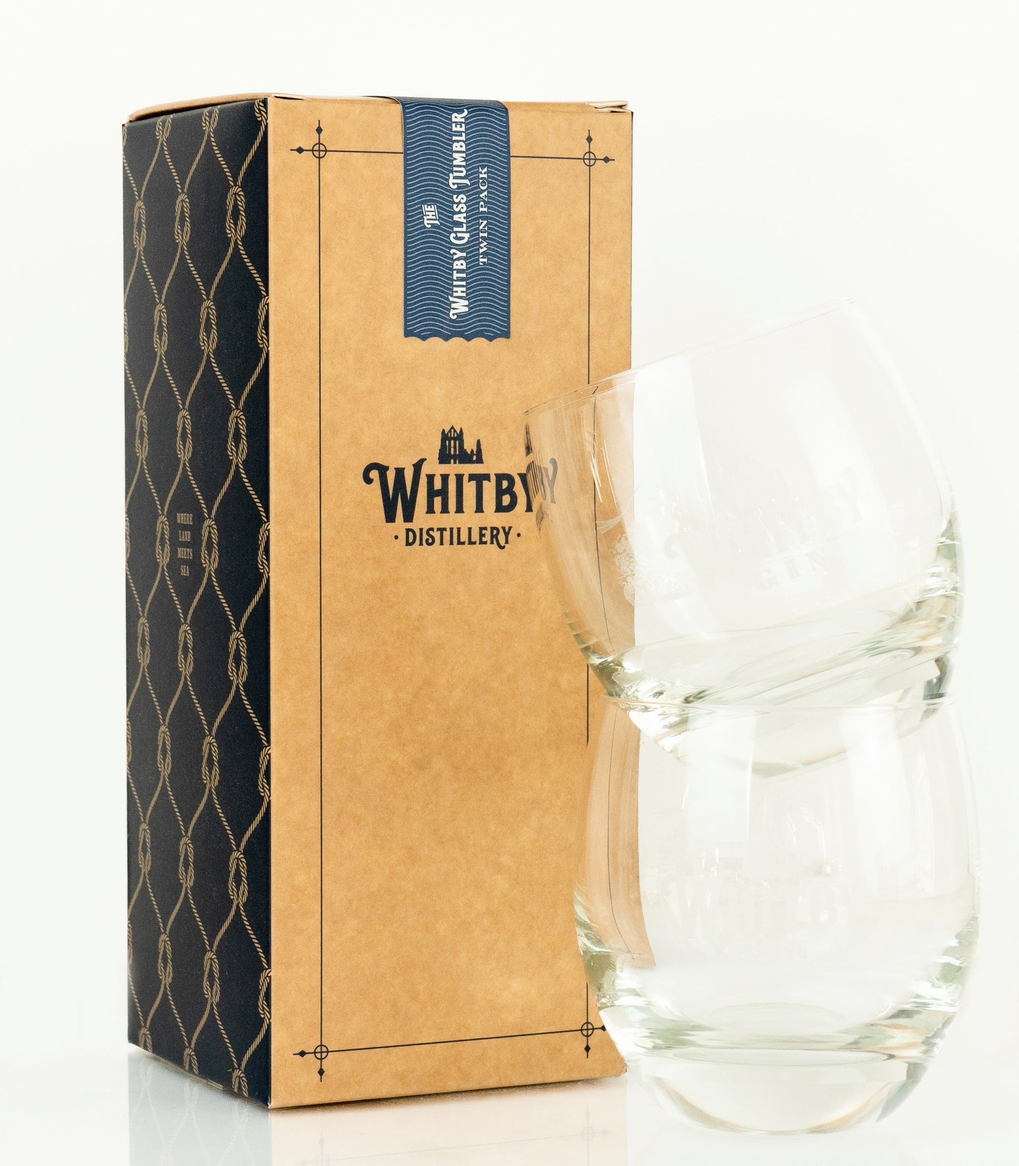 Whitby Gin Glass Tumbler Twin Pack